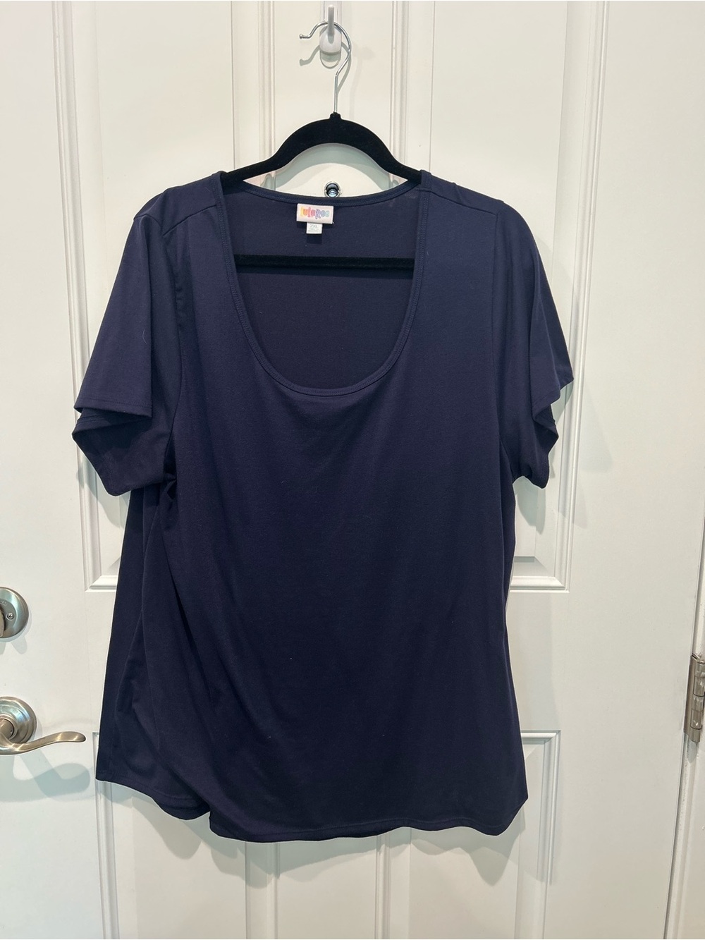 LuLaRoe Navy Scoop Neck Short Sleeve Top